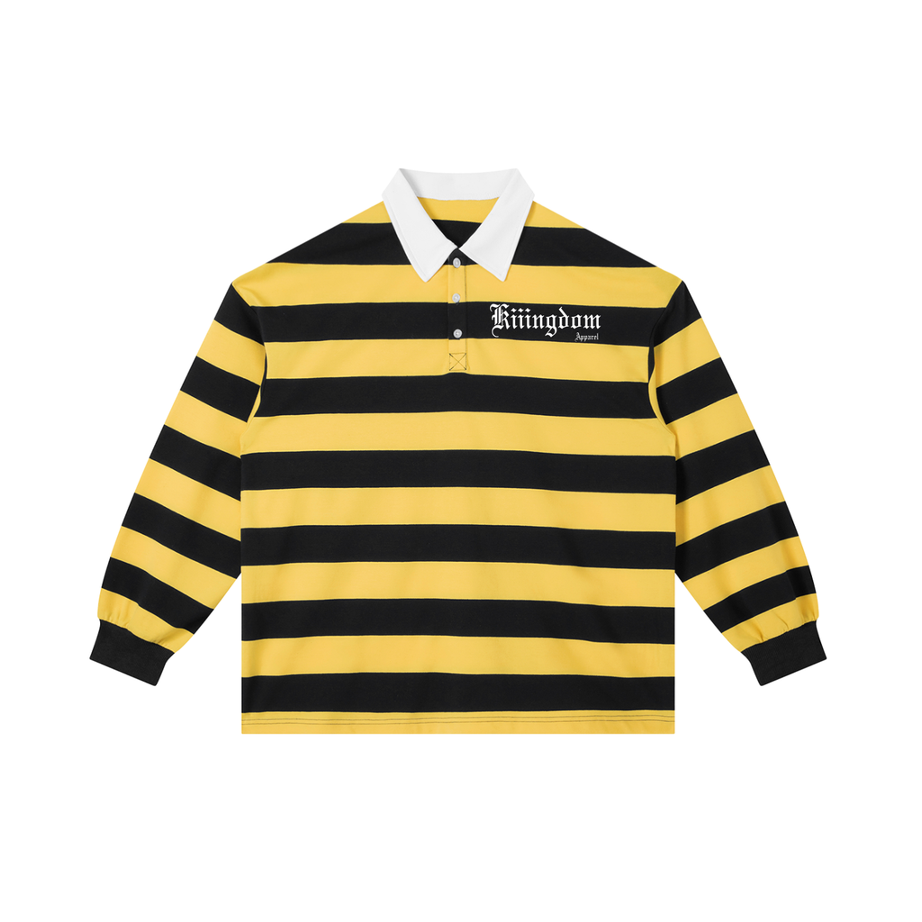 Color Block Stripe Polo Shirt