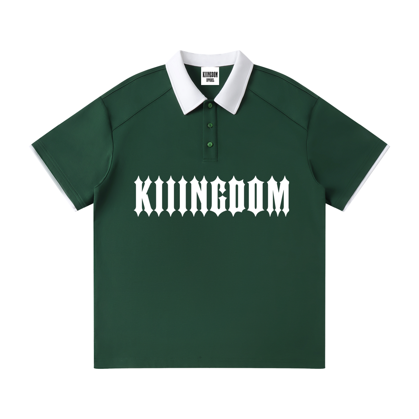 Contrast Collar Raglan Polo Shirt