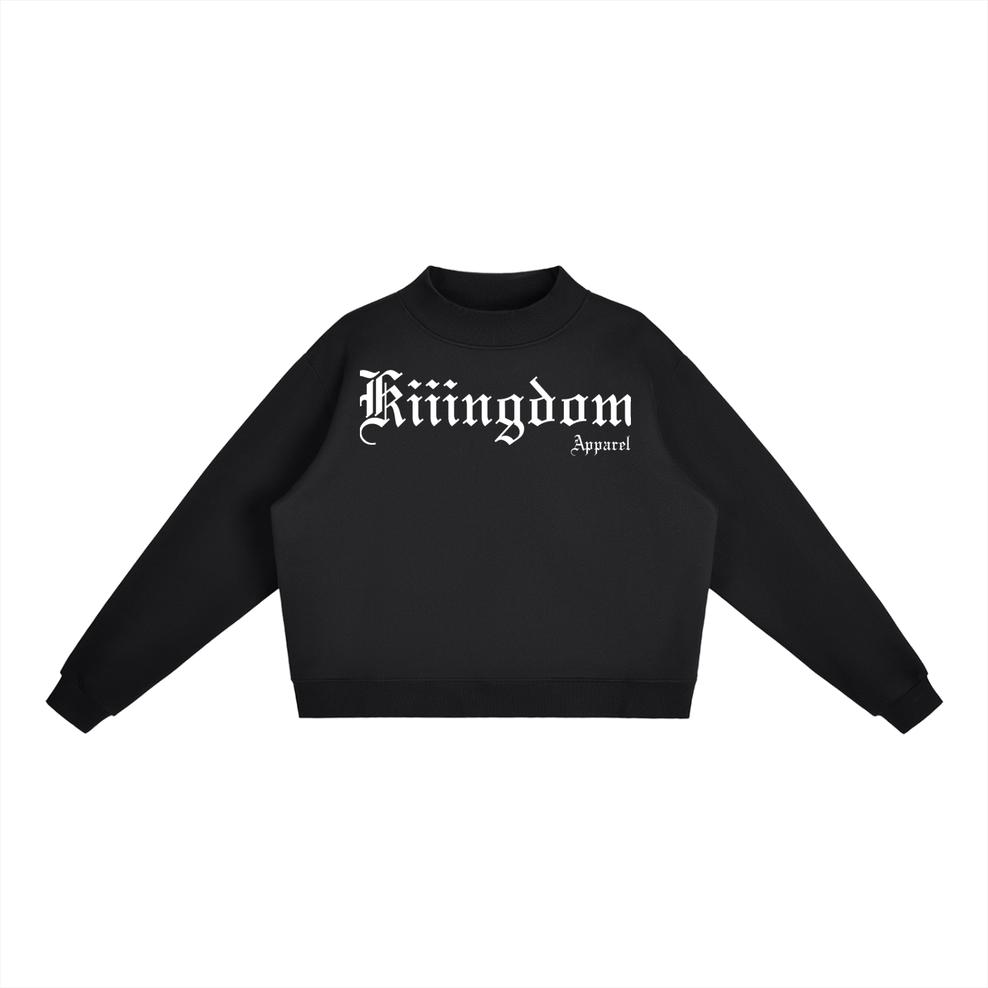 Essential Fleece Mock-Neck Crew Sweatshirt