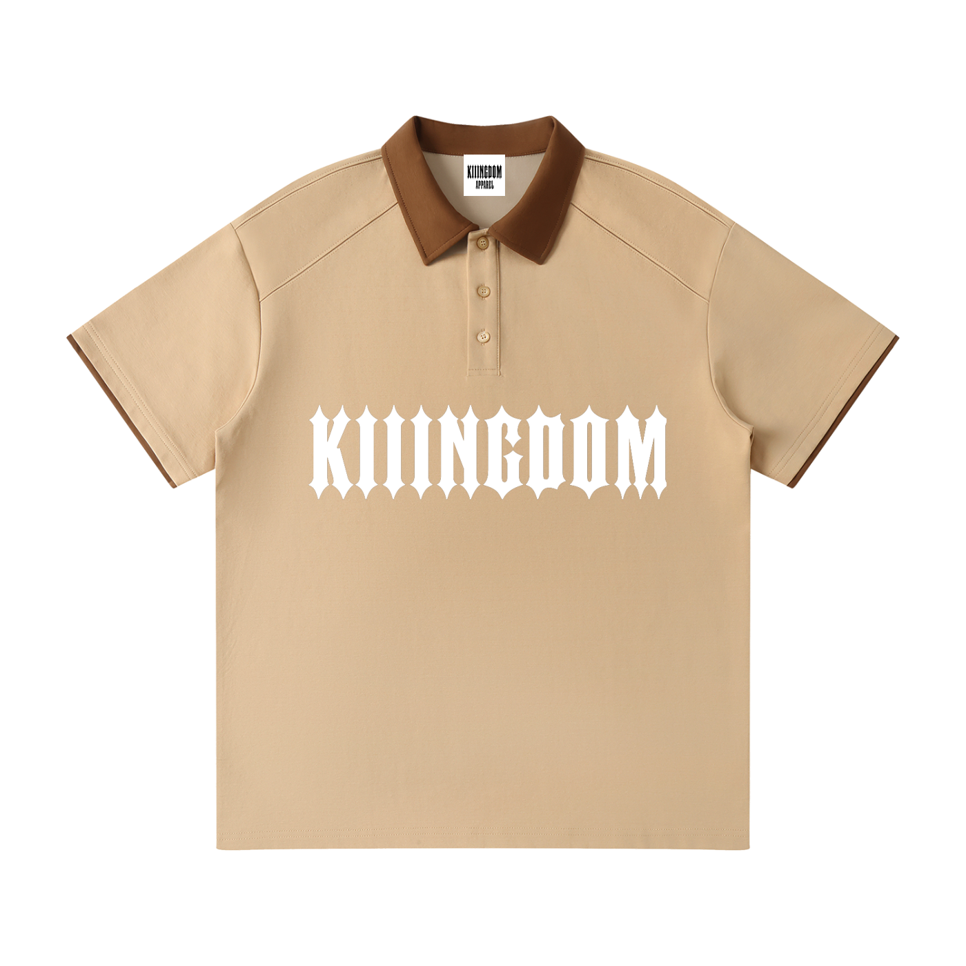 Contrast Collar Raglan Polo Shirt