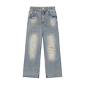 Kiiingdom Vintage Wash Distressed Denim Jeans